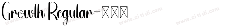 Growth Regular字体转换